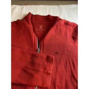 Women's Tommy Bahama Red High Neck-‎ Full Zip Slimming Cut Sweatshirt- Size XL